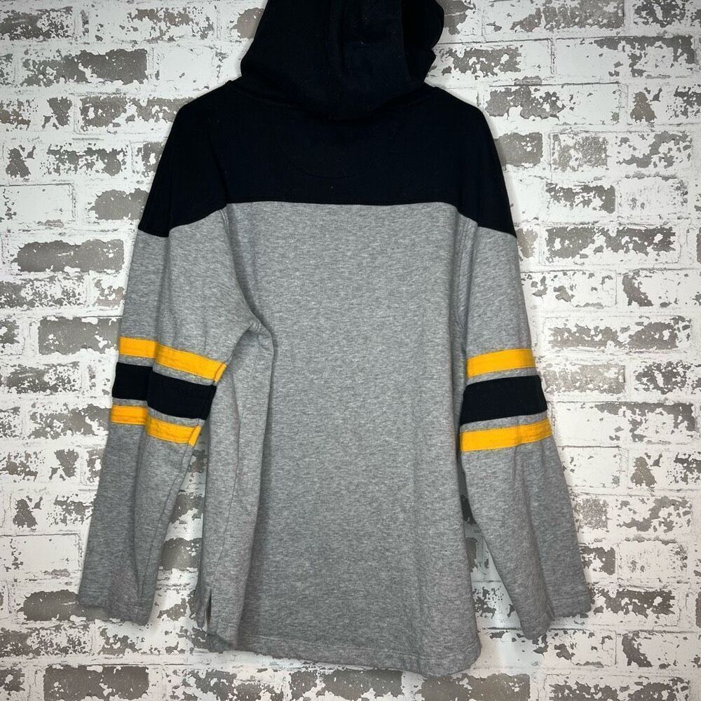 47 Brand Pittsburgh Steelers Gray Black Yellow Pullover Hoodie - Picture 2 of 5